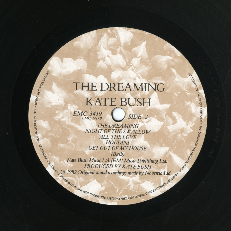 Kate Bush 『THE DREAMING』（1982年、EMI）英国盤LPラベルB